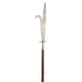 An Italian billhook with etched crest, 16th century