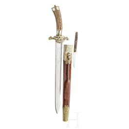 A Viennese hunting dagger with a knife, J. H. Hausmann, 19th century