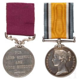 Zwei Medaillen "Long service and good conduct"