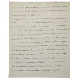 Napoleon I - a letter signed by his own hand, Paris, 24.1.1812