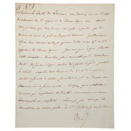 Napoleon I - a letter signed by his own hand, St-Cloud, 9.4.1812