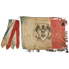 A tricolour and a sash from the coffin of Napoleon I on his transfer from Saint Helena, 1840