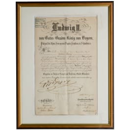 King Ludwig II of Bavaria - an autograph, dated 3.11.1880
