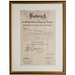 King Ludwig II of Bavaria - an autograph, dated 5.7.1885