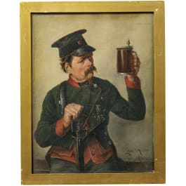 Ernst Immanuel Müller (1844 - 1915) - a beer drinking Bavarian reservist