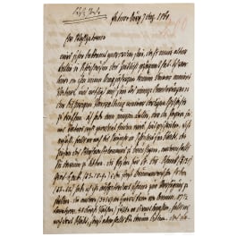 Otto Fürst von Bismarck (1815 - 1898) - a handwritten and signed letter to his lawyer in Schönhausen, dated "Petersburg 7 Dez. 1860"