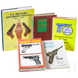 Five books on handguns, in English