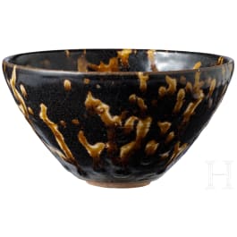 A Jizhou tea bowl with tortoise-shell glaze, Southern Song Dynasty (12th - 13th century)