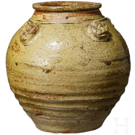 A glazed Chinese storage pot, Song Dynasty