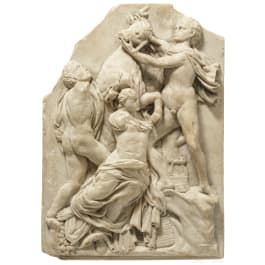 Steinrelief mit Darstellung des Farnesischen Stiers, Italien, 18. Jhdt.