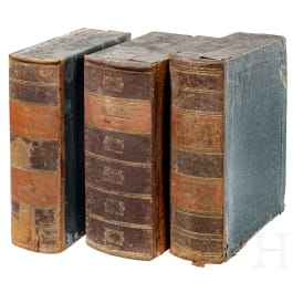 Drei Geheimschatullen in Buchform, Frankreich, um 1870