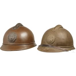 Two Belgian helmets M 15 (Adrian)