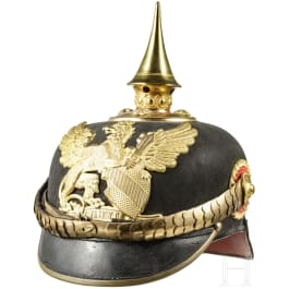 A helmet for officers in the Baden Train Battalion No. 14, circa 1900