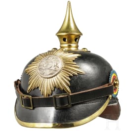 Helm für Mannschaften im Großherzoglich Mecklenburgischen Grenadier-Regiment Nr. 89, um 1900