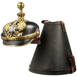 Helm für Offiziere im Ostfriesischen Feldartillerie-Regiment Nr. 62, Standort Oldenburg, um 1910
