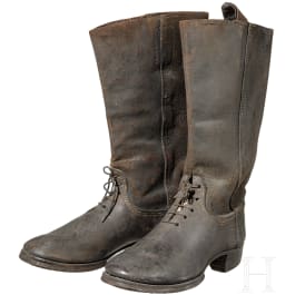 A pair of military leather boots