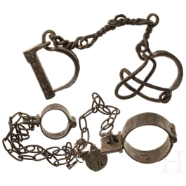 Two German shackles, 18th/19th century