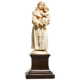 Heiligenfigur mit Kind, wohl Augsburg, 17. Jhdt.