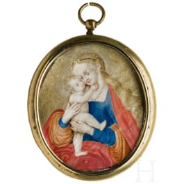 Doppelseitiges Heiligenbild mit der Heiligen Familie, um 1800