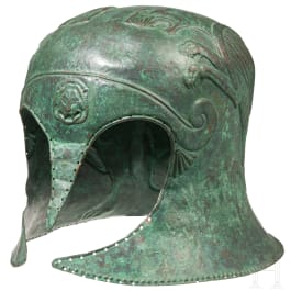 A Corinthian bronze helmet in 6th/5th century style, modern reproduction