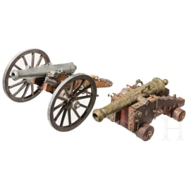 Two German miniature canons, 20th century