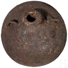 A heavy German mortar grenade, ca. 1700