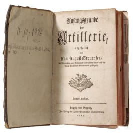 Carl August Struensee, "Anfangsgründe der Artillerie", Leipzig und Liegnitz, 1769