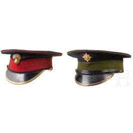 Two caps for members of the Irish Guards or the British Grenadier Guards, 1st half of the 20th century
