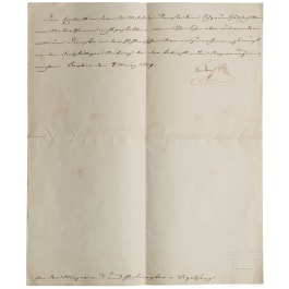 König Friedrich Wilhelm III. von Preußen - Autograph, datiert 4.3.1829