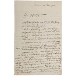 Ferdinand Graf von Zeppelin - a handwritten letter from Naples, May 1903