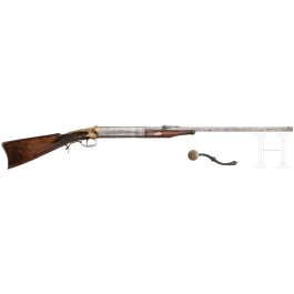 Luftgewehr mit Kurbelspannung, deutsch, 2. Hälfte 19. Jhdt.