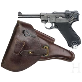 Pistole 08, Mauser, Code "42 - byf" (port. Typ 942), mit Tasche