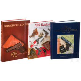 Three books on Colt, Radom and Kongsberg pistols