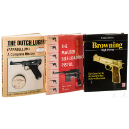 Three books on Mauser and FN HP pistols