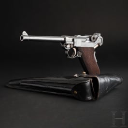 A Luger pistol Mod. 04 (1906) by DWM, 1st pattern ("non altered safety"), with holster