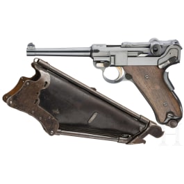 A Luger pistol Mod. 1900 by DWM, American Eagle, with "Ideal" shoulder stock/holster