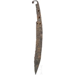 Geschwungenes einschneidiges Hiebschwert (Kopis), griechisch, 4. - 2. Jhdt. v. Chr.