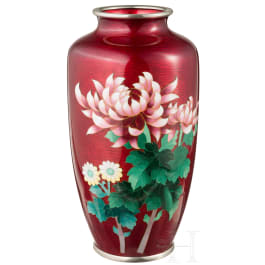 Cloisonné-Vase, Japan, Sato Ando, um 1940