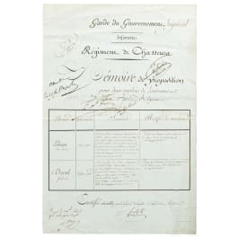 Napoleon I. - eigenhändige Apostille vom 26.1.1805