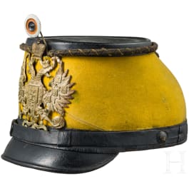 Tschako für Offiziere des 14. Mitavsky-Husaren-Regiments, Russland, um 1870