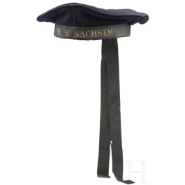 Blaue Mütze für Matrosen der "S.M.S. Sachsen"