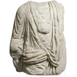 A marble Togatus of a young man, 2nd century A.D.