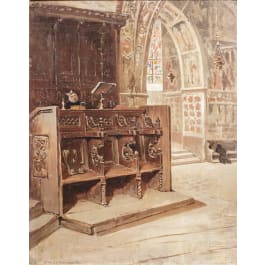 Frans Wilhelm Odelmark - "Innenansicht der Basilika St. Francesco in Assisi"