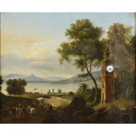 An Austrian painting clock, 19th century