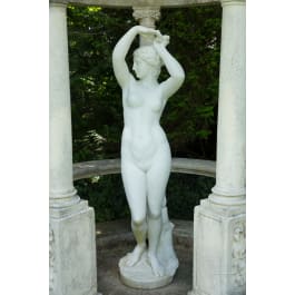 Antonio Tantardini (1829-79) - a life-size marble sculpture of a nude