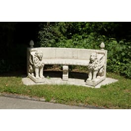 A cast stone garden bench, 2nd half of the 20th century