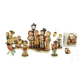 Eight Goebel figures, with "Harmony in four parts", the Century Collection model of 1989