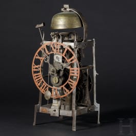 A South German or Swiss late Gothic mechanical iron clock, 16th century