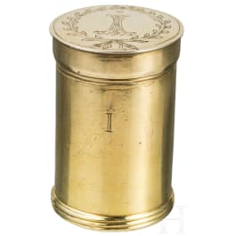 A small silver-gilt screw lid box, Bamberg, early 18th century