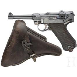 Pistole 08, DWM, 1917, Weimar / Wehrmacht, Marine, mit Koffertasche